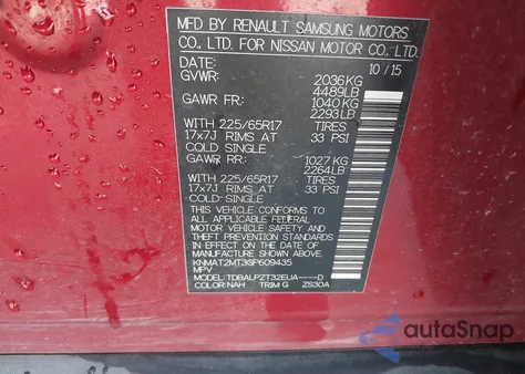 2016 Nissan Rogue S из США, поврежденный, VIN KNMAT2MT3GP609435